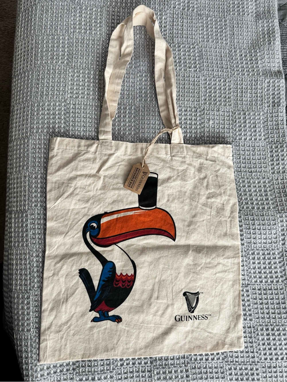 Guinness Toucan Canvas Tote Bag – Ireland Souvenir